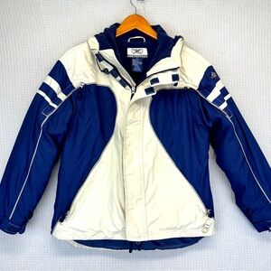 Vintage Cold As Ice Women’s XS Ski Snowboard Winter Jacket-Blue/White Lined Y2K